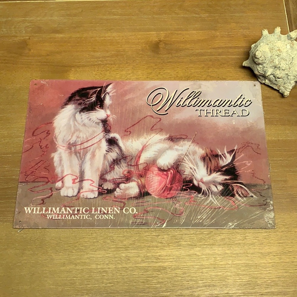 Vintage Tin Sign - Kittens at Play